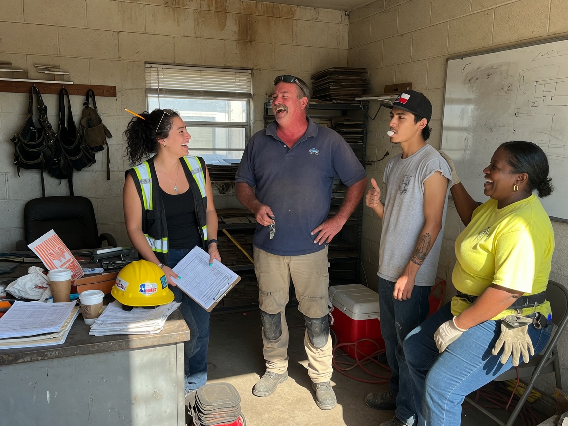 The Hernandez Roofing TX team at work in TX