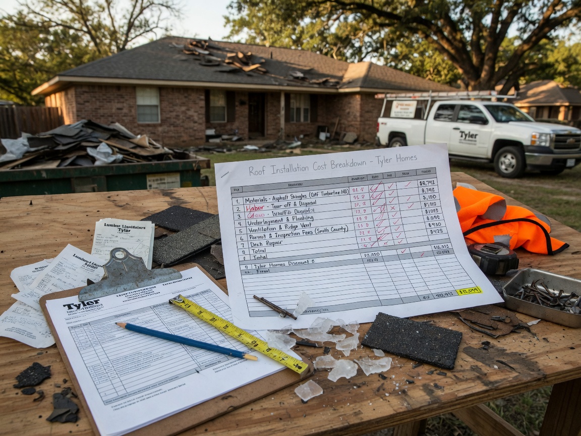 Roof Installation Cost Breakdown for Tyler Homes